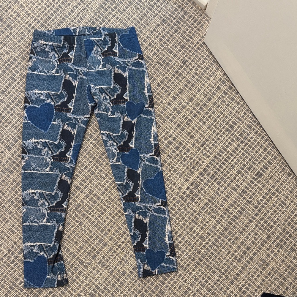 Terez Blue Denim Print Leggings